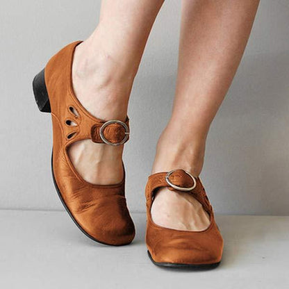 Beatrice - Wedge Sandals with Adjustable Buckle