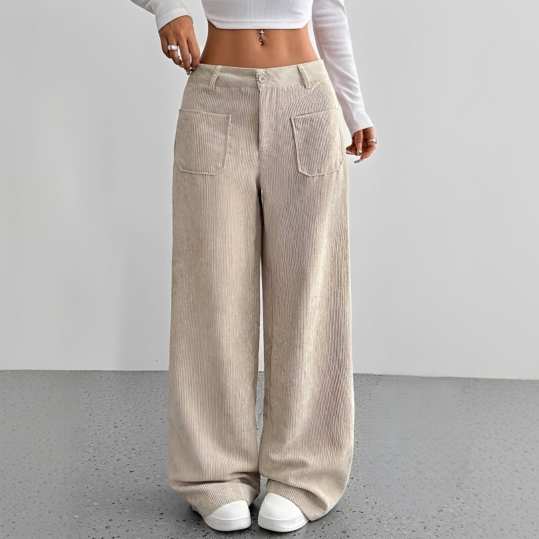 Isabelle - High-Rise Corduroy Pants