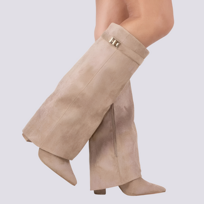 Blair - Stylish High Boots with Flap
