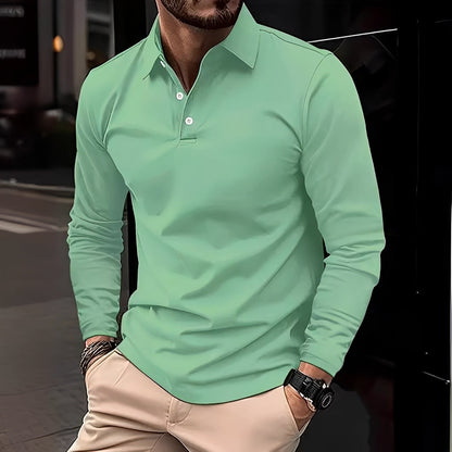 Conner – Men's long-sleeve polo shirt – Casual and comfy