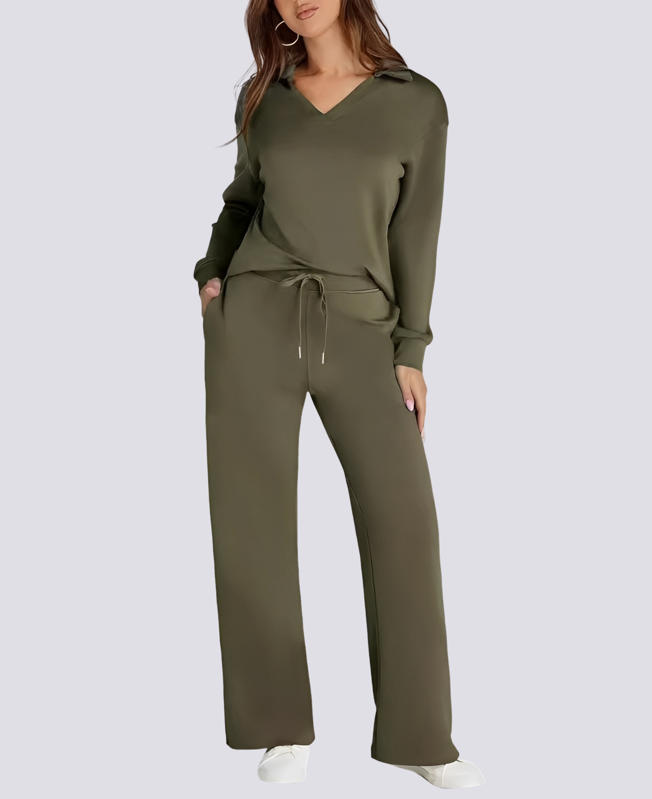 Bella - Stretchy V-neck Comfortable Set