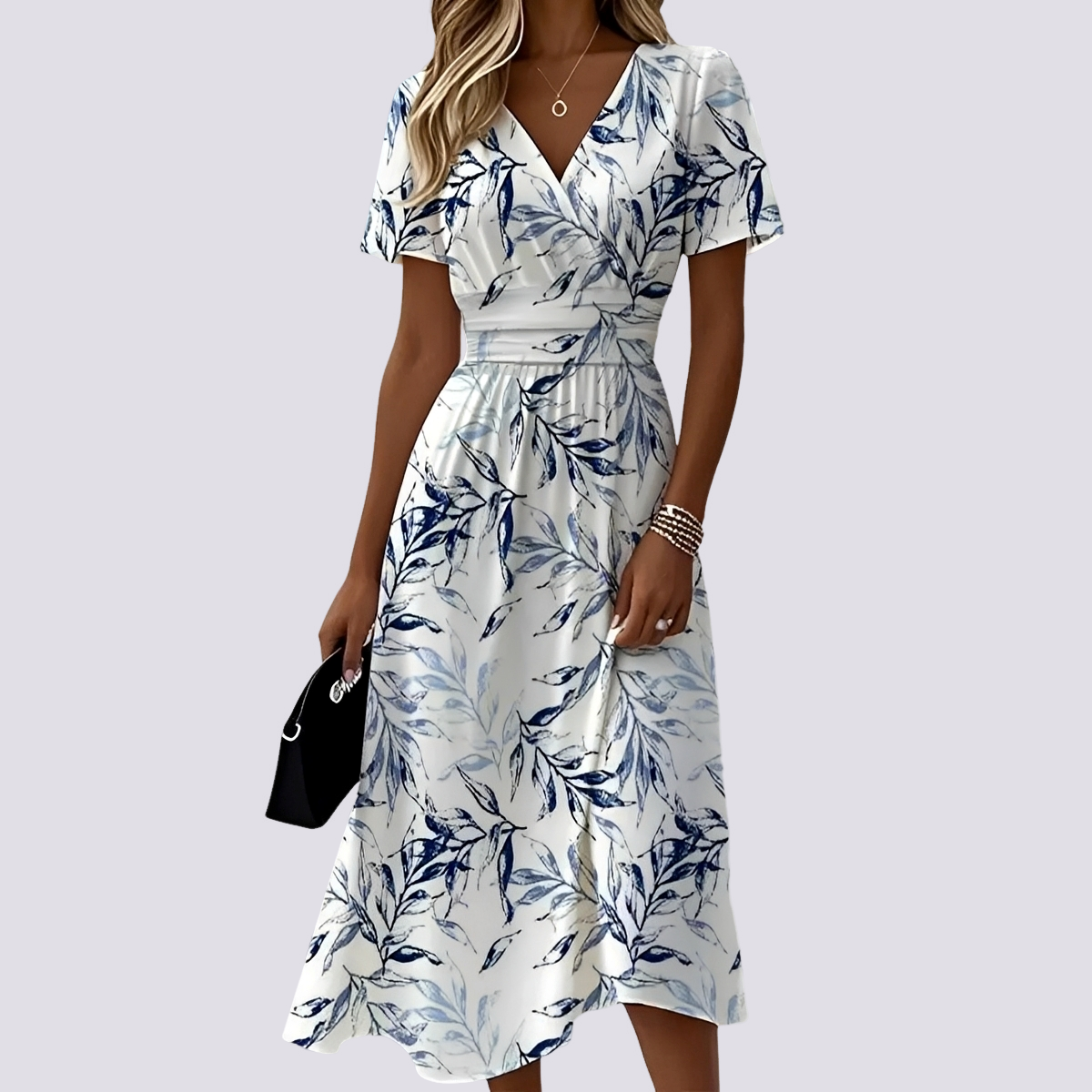 Peggy - Short Sleeve Midi Dress