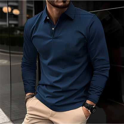Conner – Men's long-sleeve polo shirt – Casual and comfy