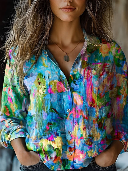 Jasmin - Colorful Long-Sleeve Blouse