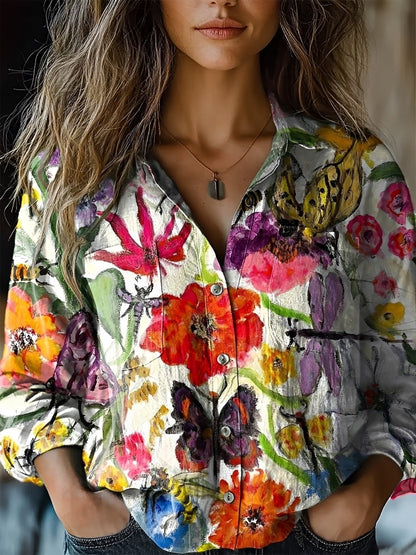 Jasmin - Colorful Long-Sleeve Blouse