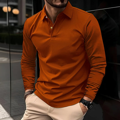 Conner – Men's long-sleeve polo shirt – Casual and comfy