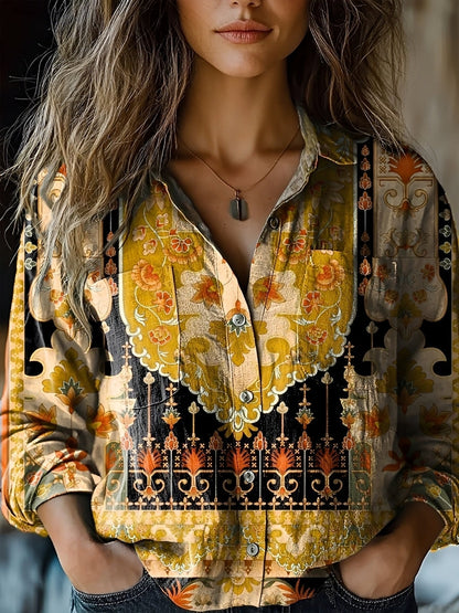 Jasmin - Colorful Long-Sleeve Blouse