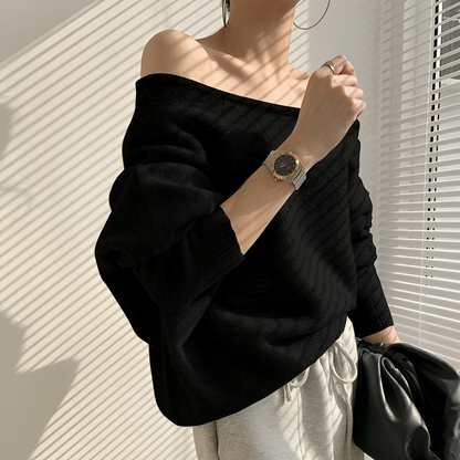 Melchora - Off-Shoulder Asymmetrical Top