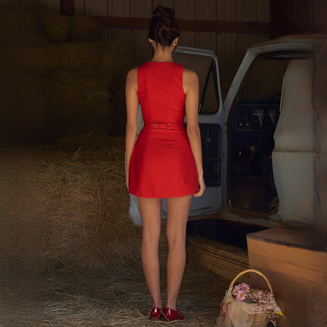 Ellisia - Chic sleeveless short dress