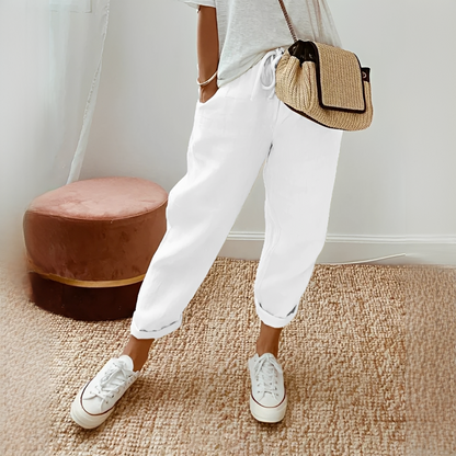 Whitney - Relaxed Elastic Waist Trousers
