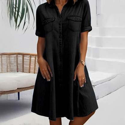 Naomi - Casual Button Front Mini Dress