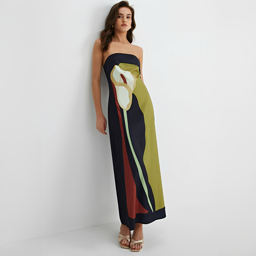 Delaney - Chic Floral Tube Top Dress