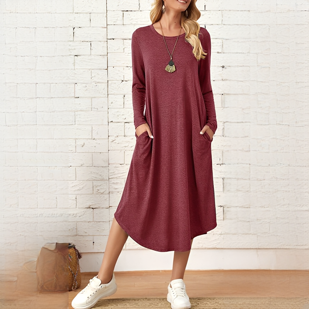 Sybil - Casual Dress with Long Sleeves