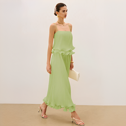 Daphne - Stylish Pleated Skirt Ensemble