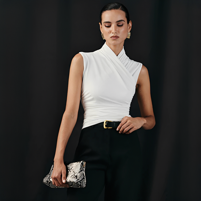 Mireya - Stylish Cross Neck Top