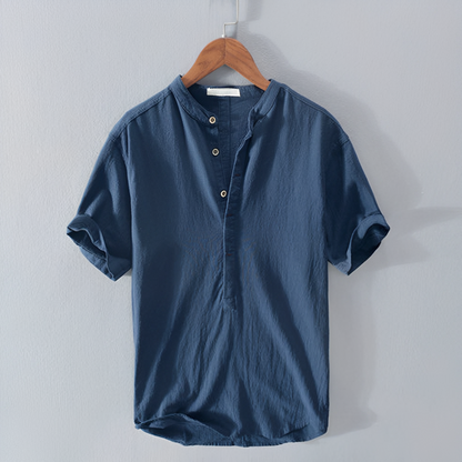 Thiago - High Collar Polo Shirt