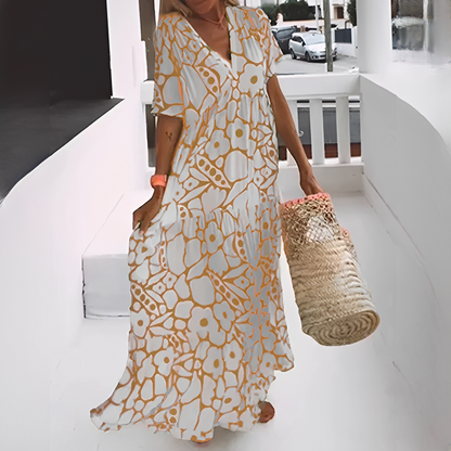 Daphiel - Trendy V-neck Long Dress
