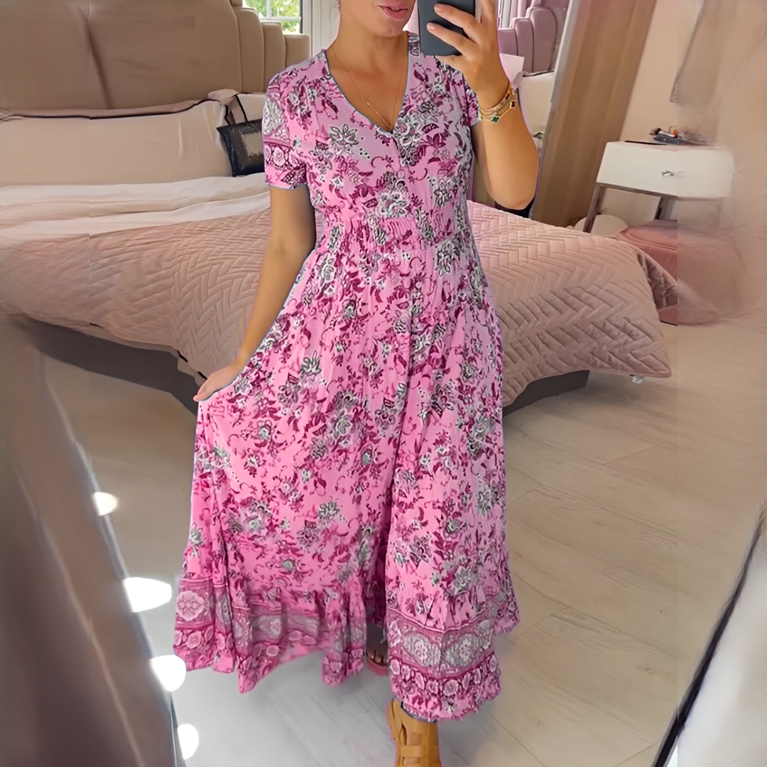 Gagiel - Trendy V-Neck Dress