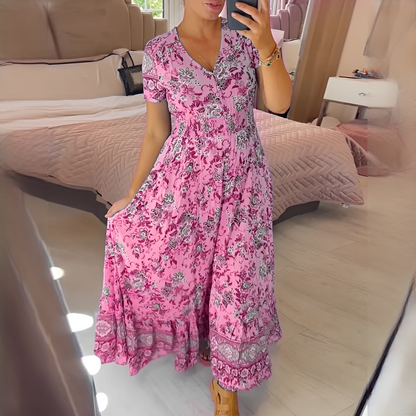 Gagiel - Trendy V-Neck Dress