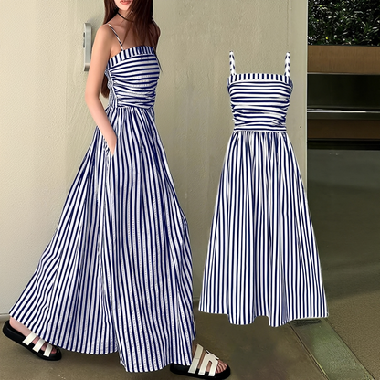 Cindy - Elegant Striped Maxi Dress