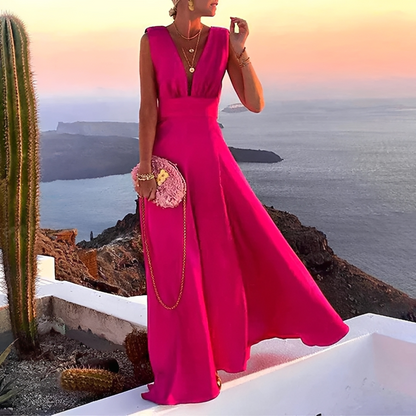 Lilyana - Stylish Sleeveless Long Dress