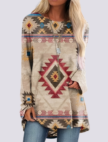 Monica - Trendy Ethnic Shirt Dress