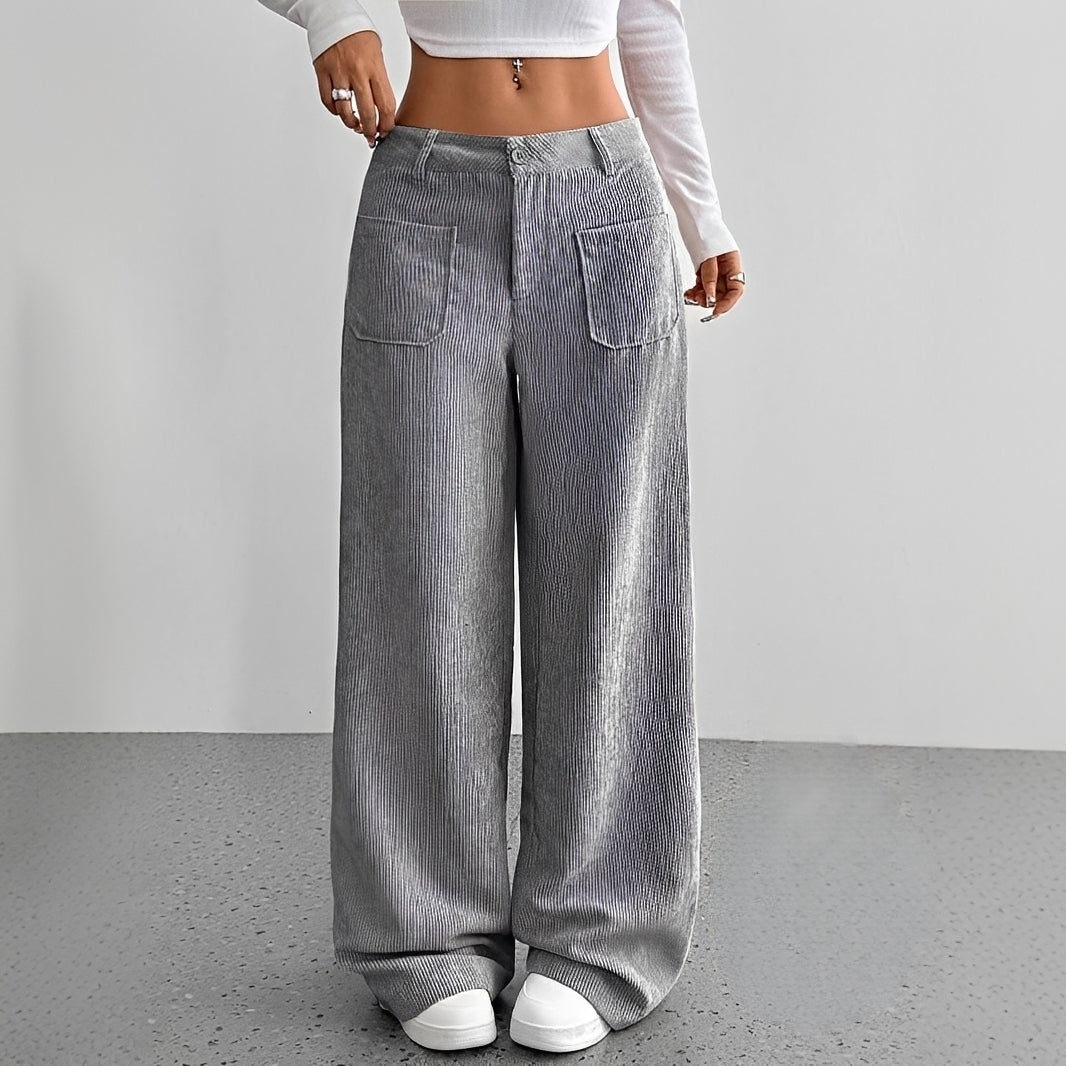 Isabelle - High-Rise Corduroy Pants
