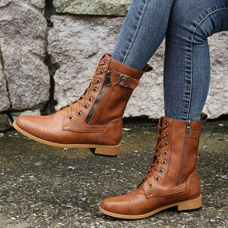 Katerina - Stylish Low Heel Boots