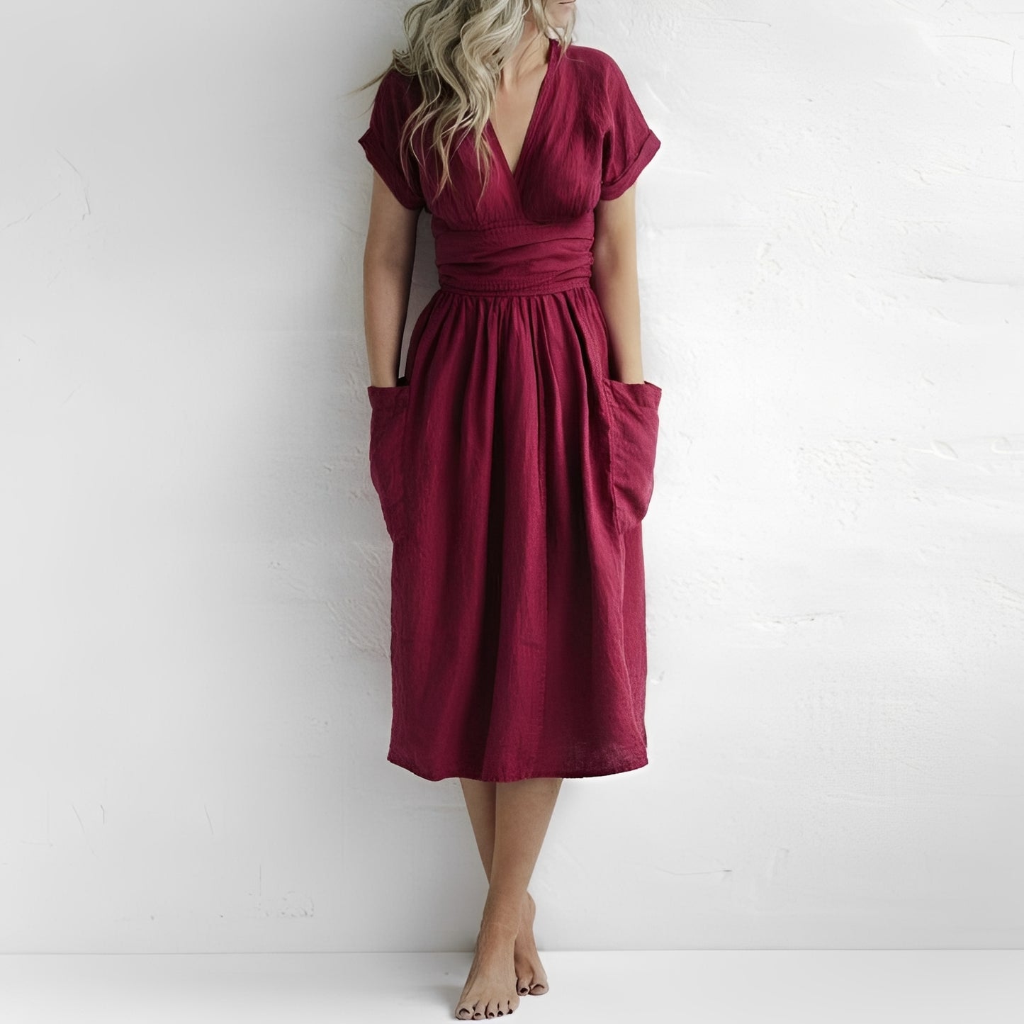 Sasha - Casual Wrap Dress with Pockets