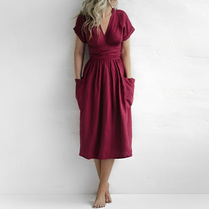 Sasha - Casual Wrap Dress with Pockets