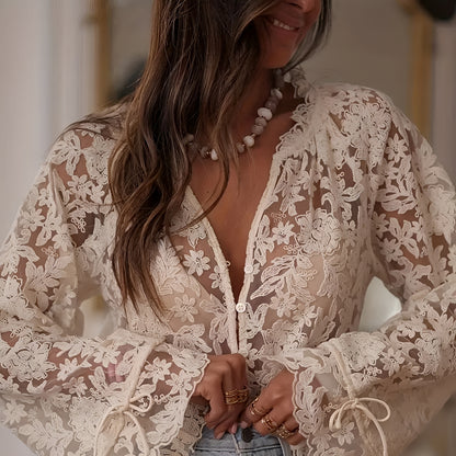 Alexia - Stylish Embroidered Floral Blouse