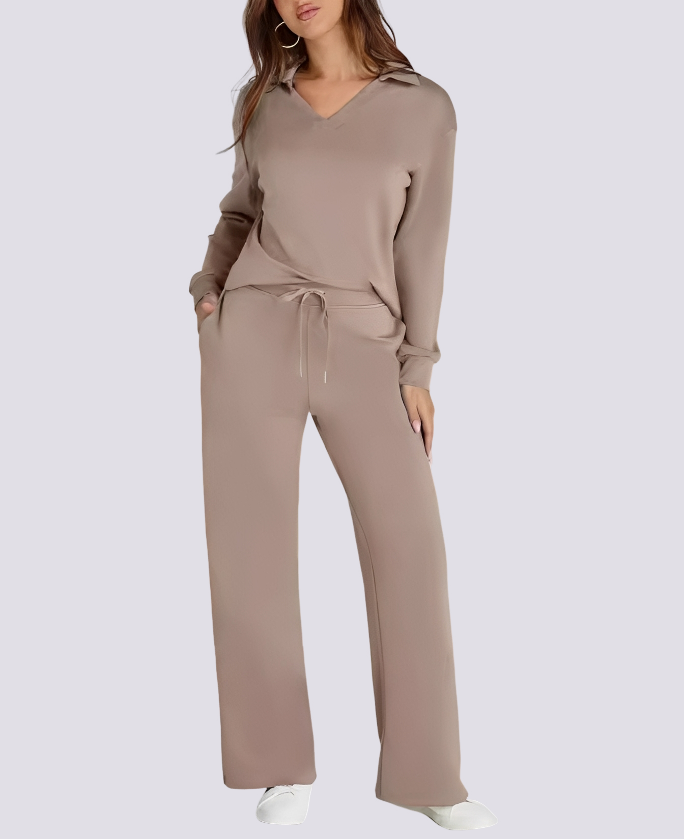 Bella - Stretchy V-neck Comfortable Set