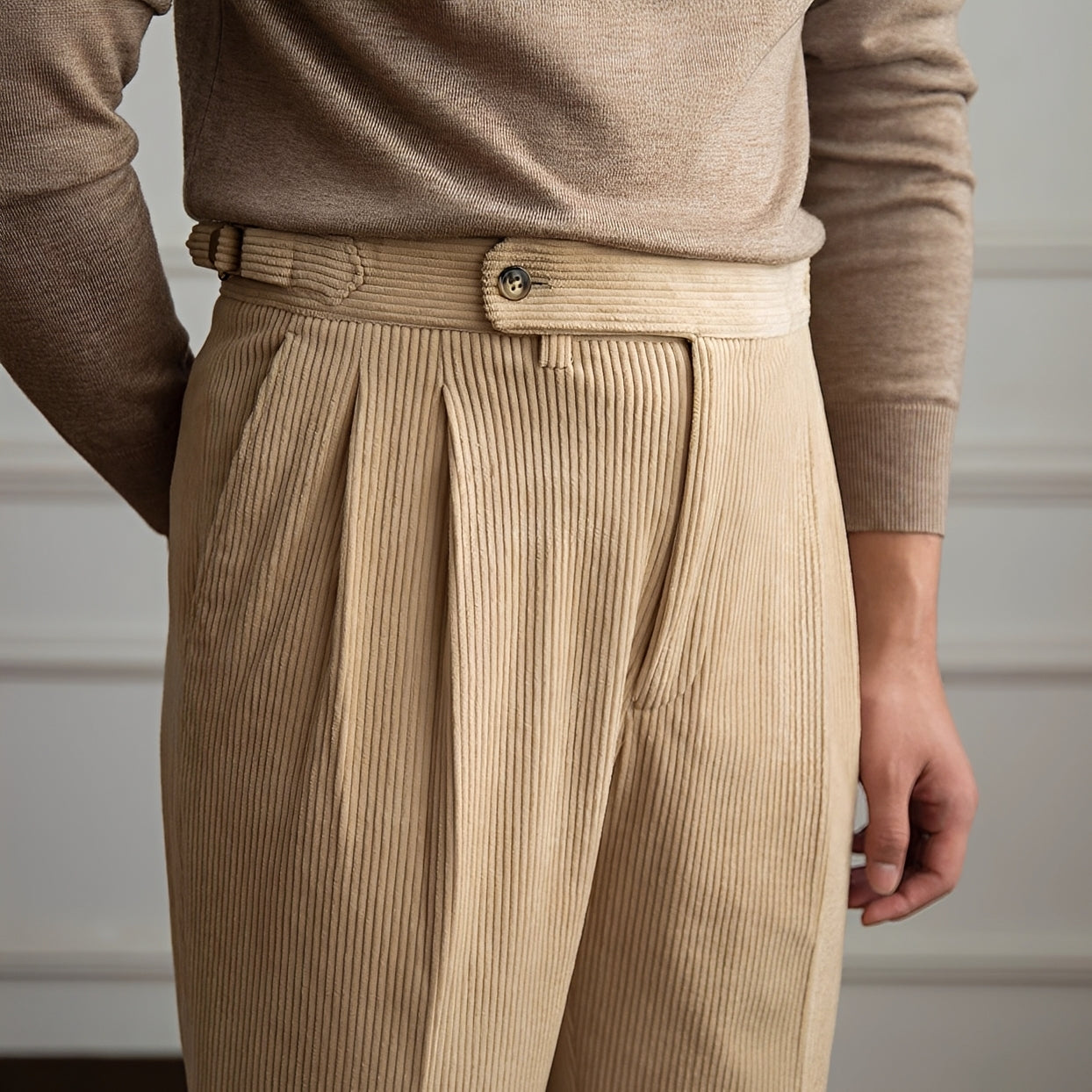 Rafael - High Waist Corduroy Trousers