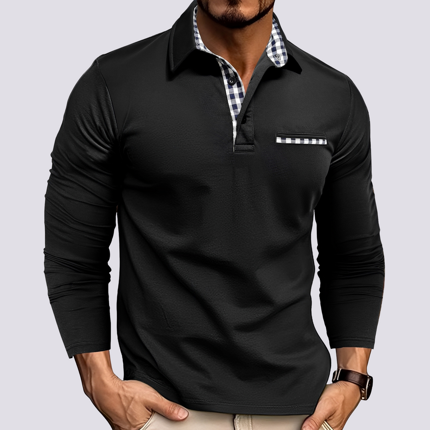 Mark – Men's polo shirt – Casual long-sleeve top