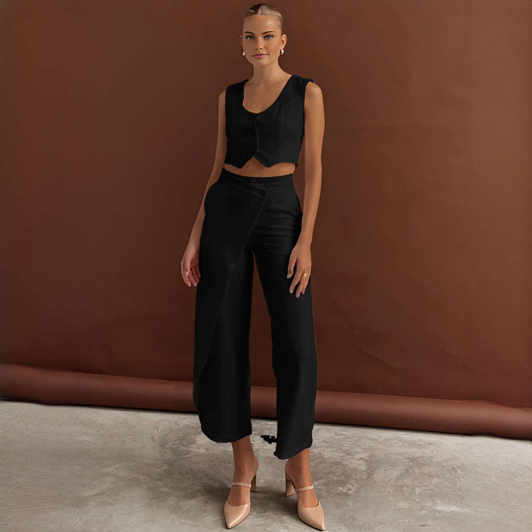 Agnes - Fashionable Vest and Pants Set