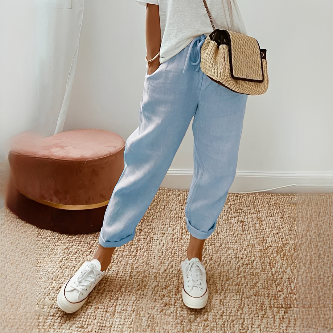 Whitney - Relaxed Elastic Waist Trousers