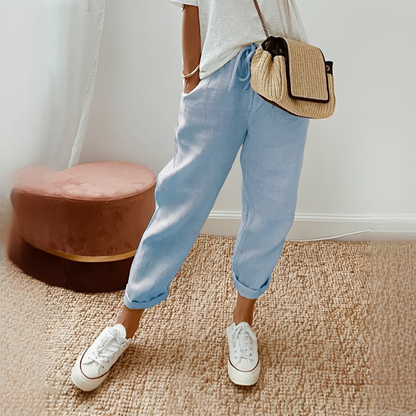 Whitney - Relaxed Elastic Waist Trousers
