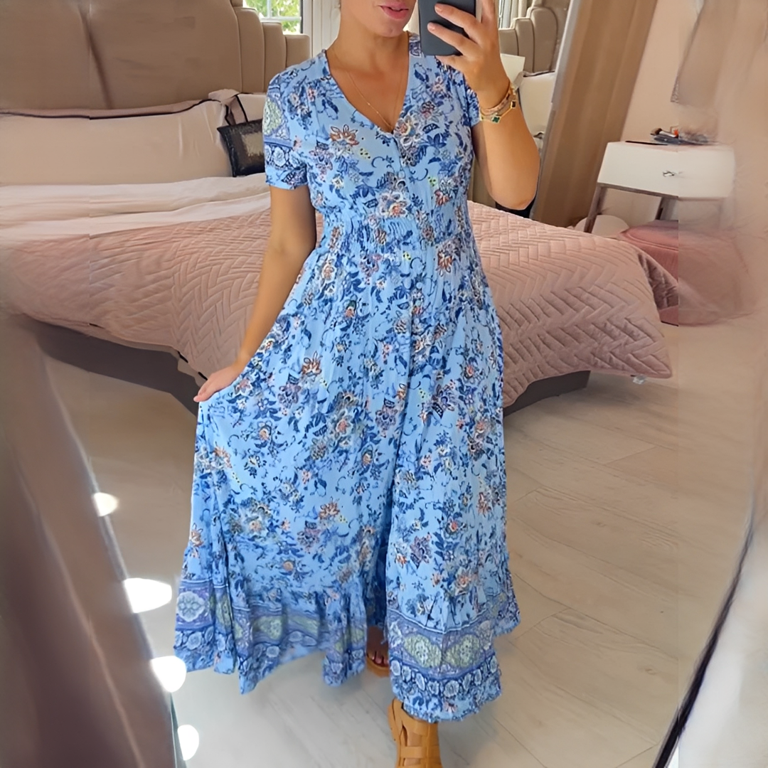 Gagiel - Trendy V-Neck Dress