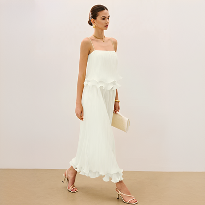 Daphne - Stylish Pleated Skirt Ensemble