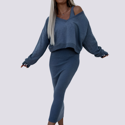Elsie - Fashionable Two-Piece Dress Set