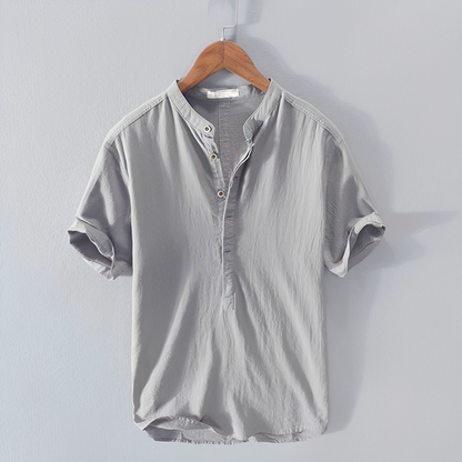 Thiago - High Collar Polo Shirt