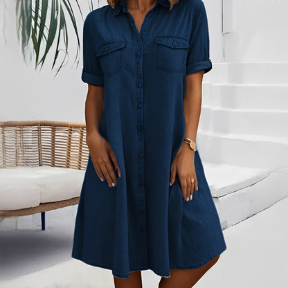 Naomi - Casual Button Front Mini Dress