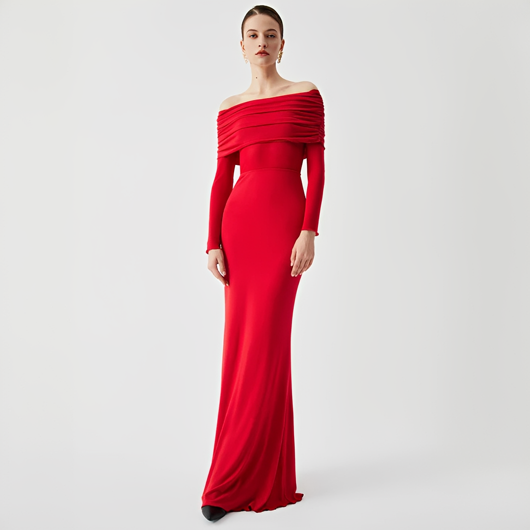 Ermanda - Elegant off shoulder long dress