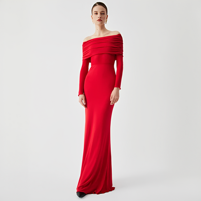 Ermanda - Elegant off shoulder long dress