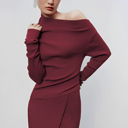 Larissa - Asymmetric Long Sleeve Top