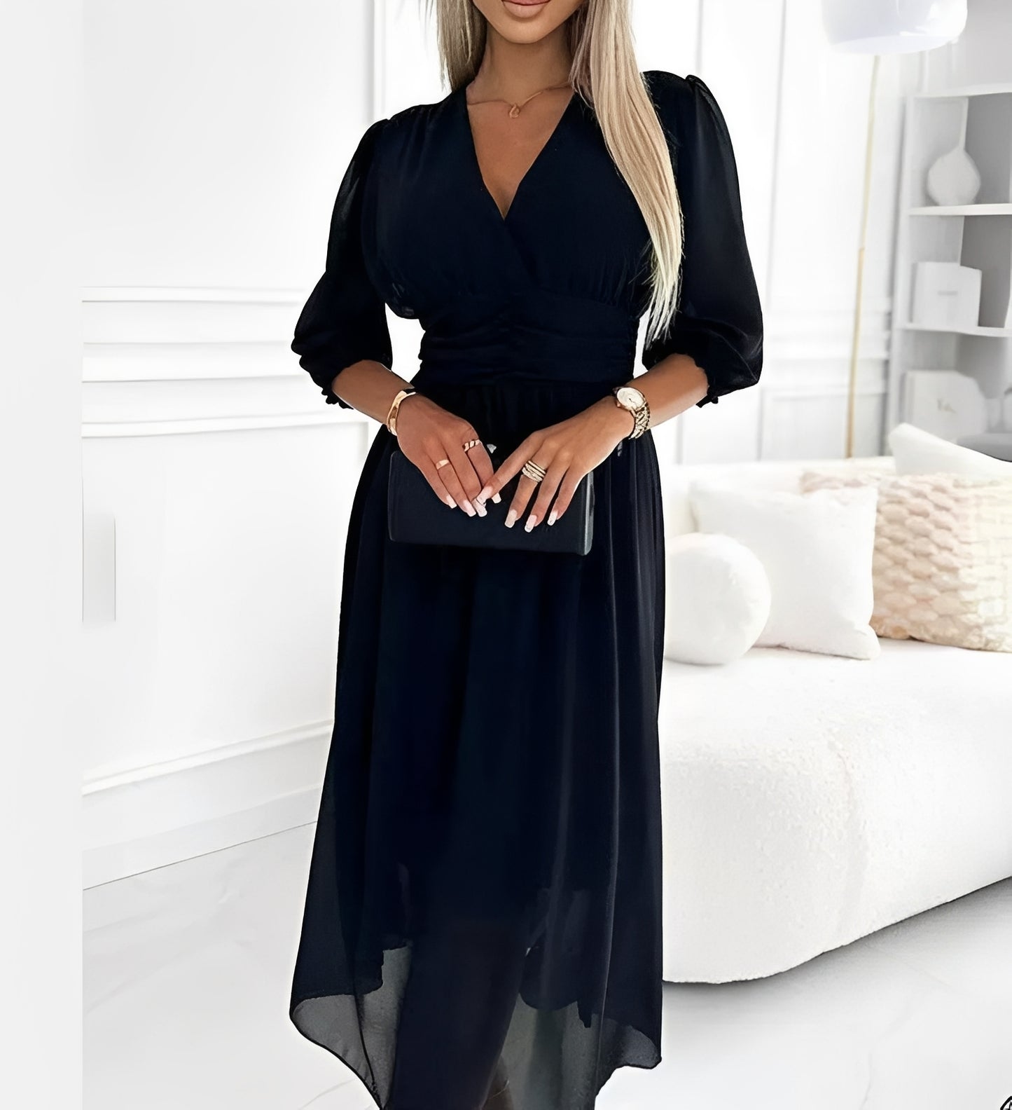 Aysha - Long Sleeved Midi Dress