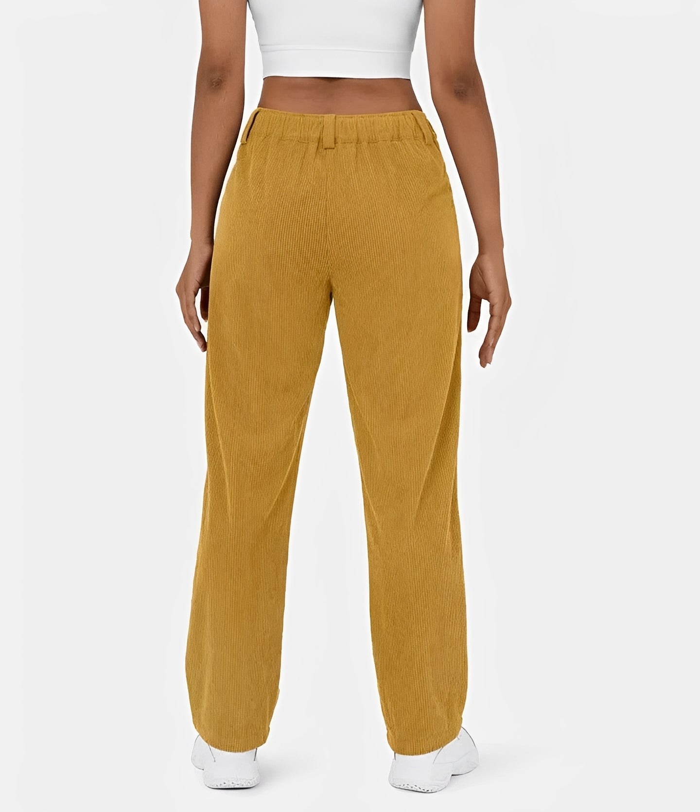 Liana - Casual High Waist Corduroy Trousers