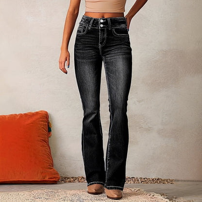Kristina – Women's jeans – High waist and wide leg
