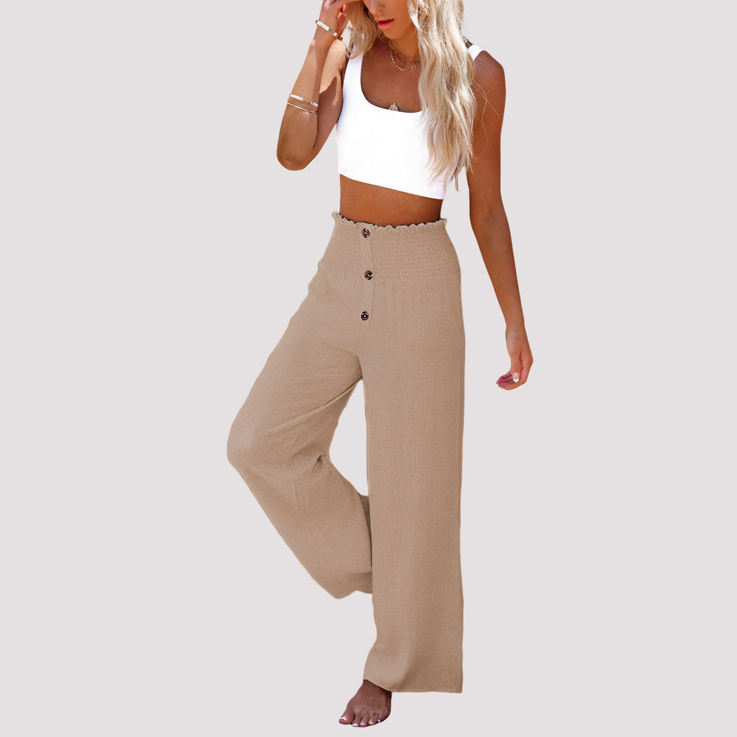 Christa - Relaxed High-Waist Pants