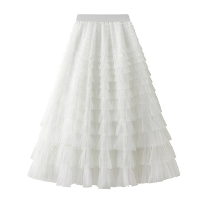Nastia - Stylish A-line Skirt with Ruffles